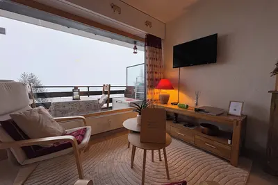 Image de Studio familial à 50m des pistes de ski! Lit enfants séparés du salon