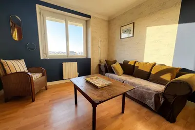 Image de Maison de vacances « L'escale bleue » avec terrasse partagée, jardin privé et Wi-Fi