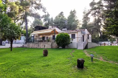 Image de Traditional forest villa with big terrace and a spacious yard near Sani beach