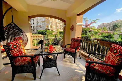 Image de Spacious 3br Garden Retreat in Madinaty | Private Patios & A/C