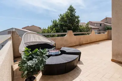 Image de Villa familiale spacieuse à Narbonne-Plage pour 6 pers, parking privé, animaux admis