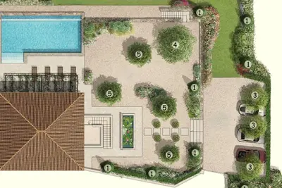 Image de Belle maison de vacances privée avec bain à remous, Wifi, climatisation, piscine privée, patio