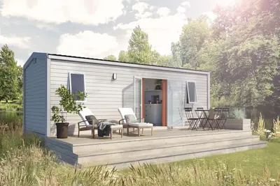 Image de Chalet en camping avec de nombreux équipements