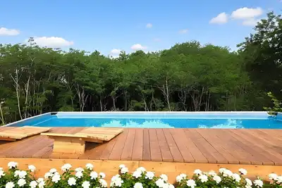 Image de Belle maison de vacances privée avec climatisation, piscine privée, Wifi, terrasse, animaux admis