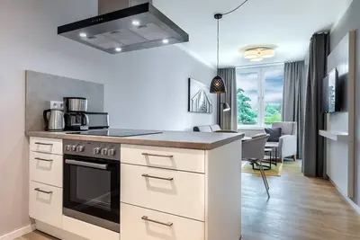 Image de Modern apartment with wellness, covered balcony and close to the beach in Travemünde