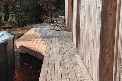 Image de Maison bois avec piscine dans la nature au cœur de l’Ardèche propice au repos