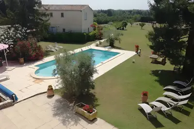 Image de Maison de vacances « Gîte Giulia » avec piscine partagée, Wi-Fi et climatisation