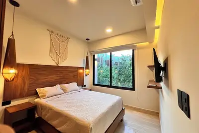 Image de Department. In La Veleta 2bd 1br Rooftop Swimming Pool Cinema Gym WiFi Security 24h Tulum