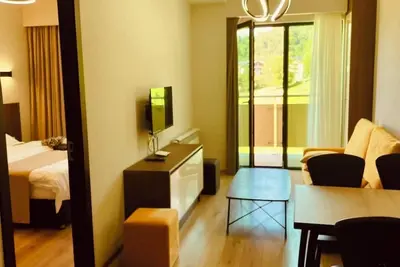 Crystal Residence – Balcony with Ski Slope View