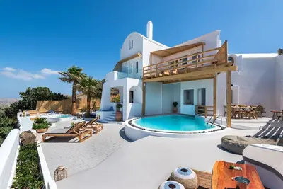 Image de Luxury Santorini Villa | Summer Lovers Villa Private Pool | 5 Bedrooms |.