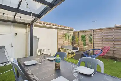 Image de Plage à 500 m, maison pour 4 avec jardin