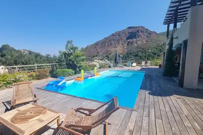 Image de Rez-de piscine Corse-4 pers-vue mer-St Florent-piscine 10Mx5M