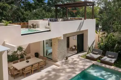 Image de Salt & Sage: Oasis con Piscina en Aldea Zama