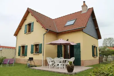Image de Maison de vacances « Gîte La Briqueterie 3 Épis » avec terrasse privée, jardin privé et Wi-Fi