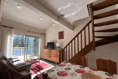 Image de 50m du centre station, 4ème étage, balcon, télévision, 70m², Pra Loup
