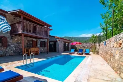 Image de Stone Villa in Kayaköy – Secluded Private Pool, Spacious Garden & Kids’ Pool