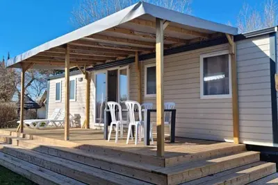 Mobil home, terrasse - 8 pers.