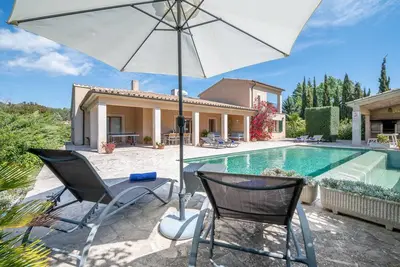 Image de Maison de vacances \"Can Mares\" avec vue montagne, piscine, climatisation et jardin