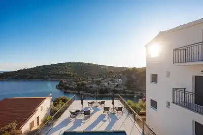 Villa La Fortezza with sea view