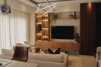 Image de ®2br{Santorini~Views} @Downtown Sdq +Lounge+Gym