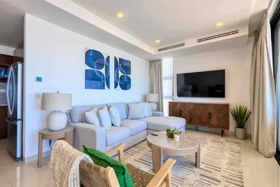 Baja getaway condo with balcony, shared pool & partial ocean views