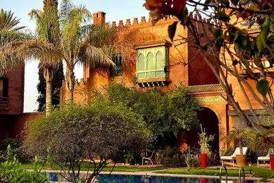 Image de Sereine Villa dans oasis privée, vue Atlas, à 20 min de Marrakech. 2 piscines.