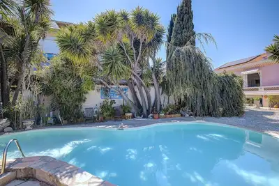 Image de Souplex villa Nice Fabron piscine exclusive vue mer, 3 mn plage, tram, commerces