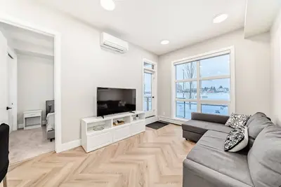 Image de Modern 1-bedroom apartment with Ac and underground parking near Downtown Calgary