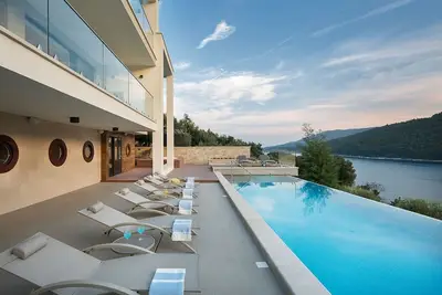 Luxury Seafront Villa Labin Palace Ii with Pool