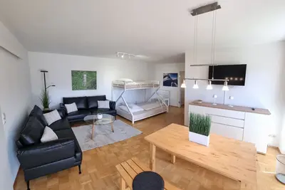 Image de Stylish modern alpine apartment with terrace garden parking 2026 New