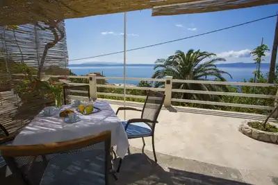 Image de Appartement d'une chambre avec la terrasse et la vue sur le mer Podgora, Makarska (A-25507-a)