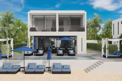 Image de New Beachfront Aqua Blu Villa-4 King Bdrm/6 Bath-Oceanfront bliss-up to 8 guests