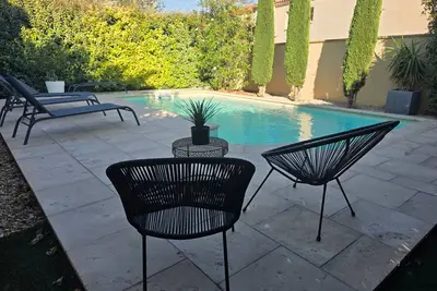 Image de Maison de vacances « Villa Les Joncs d’Octobre » avec piscine privée, Wi-Fi et climatisation