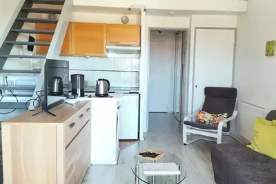 Studio climatisé de 40 m² avec balcon et parking
