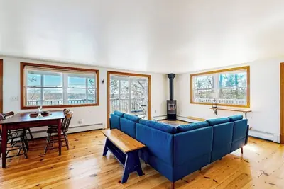 Image de Dog-friendly river-view home with wood stove, deck, patio, dock, beach, grill