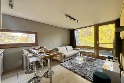 Image de À 50m des pistes de ski, 127ème étage, balcon, télévision, casier à ski, 31m², Vars