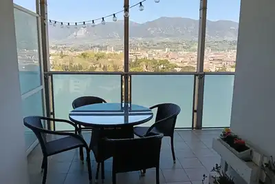 Image de Lungon Panorama terrace view of historic center and mountains