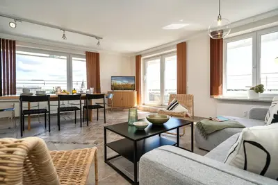Image de Penthouse for 7 people with a unique view over Sylt, terrace, parking space.