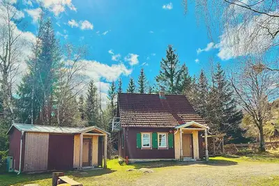 Image de Maison forestière dans le parc national du Harz avec vue sur le Brocken