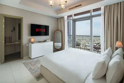 Image de Chic 2br in Paramount Midtown Infinity Pool Access