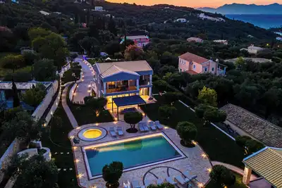 Image de Luxurious Villa Arthur in Corfu | Heated Pool & Jacuzzi, Sea Views, Outdoor Bbq