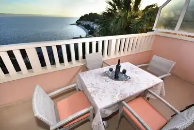 Image de Appartement d'une chambre avec le balcon et la vue sur le mer Podgora, Makarska (A-25999-e)
