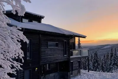 Image de Chalet de ski moderne avec sauna au bord du lac Åresjön