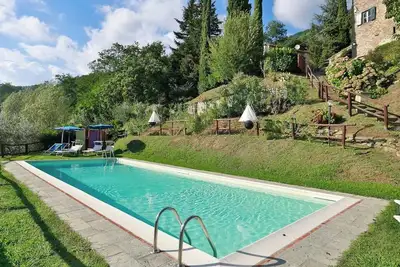 Image de Traditionnelle ferme dans les collines de Lucques