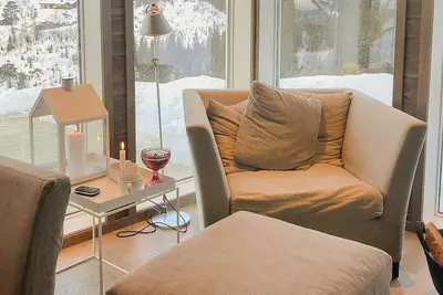 Image de Chalet de montagne moderne avec vue imprenable à Norefjell