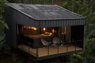 Image de Unique & peaceful forest cabin with pool & trails