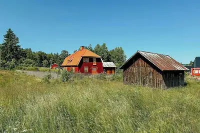 Image de Maison rouge de Falun datant de 1921, près de la piste de la Vasalopp