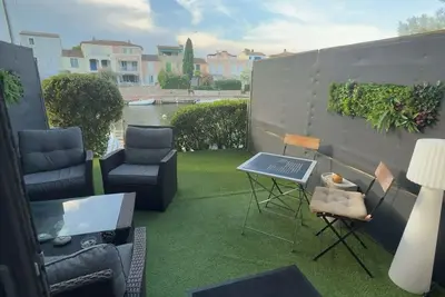 Image de Studio avec terrasse, marina & piscine à  Port Cogolin