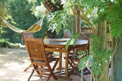 Image de Maison de vacances « La Voyageuse » avec terrasse, jardin privés et Wi-Fi