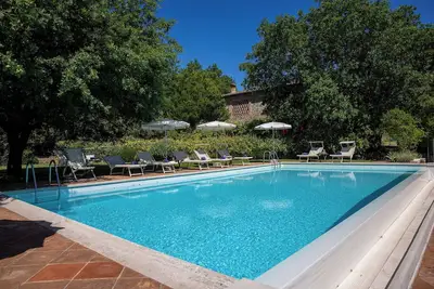 Image de Maison de vacances privée avec climatisation, piscine privée, Wifi, véranda, vue panoramique